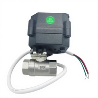 Vanne à boisseau sphérique micro-électrique FLOMARVEL FH-B en acier inoxydable AC220V pour contrôle de température de climatisation, bidirectionnelle DN12V24V normalement fermée