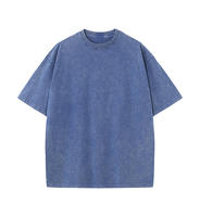 T-shirts unisexes à manches courtes, col rond, couleur unie, 100% coton, 270g, coupe ample, respirants, avec logo personnalisé, style streetwear