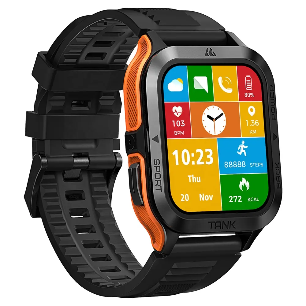 Best Seller KOSPET TANK M2 Smart Watch New Outdoor Sports Outdoor Sports Waterproof Rugged Heart Rate Smart Watch