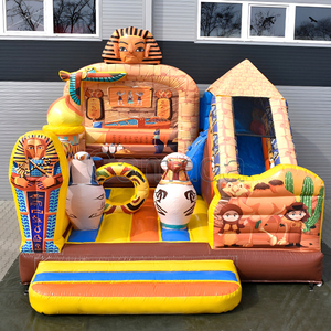 फिरौन बाउंसी महल ट्रेम्पोलिन हूफबर्ग के साथ स्लाइड कॉम्बो पैरा फिस्टेस फिरौन हूफबर्ग इंफ्लेटेबल हाउस - Product Image 2