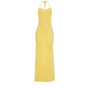 Viviblook C26DS258 Women Dress Sexy New Solid Color Casual Sleeveless Backless Suspender Slim Fish Tail Maxi Casual Dress - Product Image 5