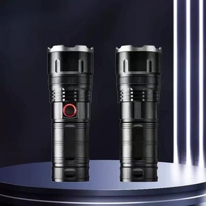 <b>Rechargeable</b> <b>Flashlight</b> 1000M Beam Zoomable Led Outdoor Tactical Torch With Sos Mode Brushed Finish - Product Image 1