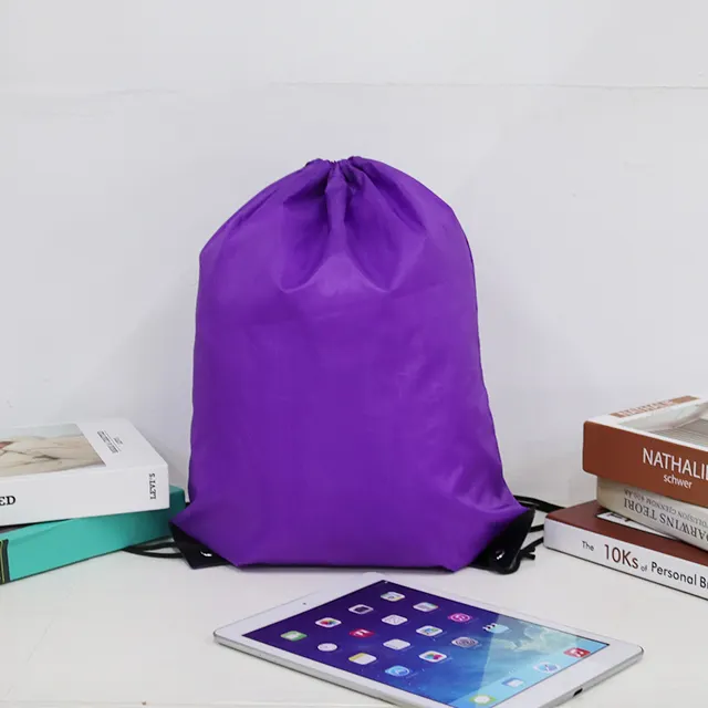 Customize Logo Gym Backpack Bags High Polyester Bags Sport Nylon Backpack Drawstring Bag