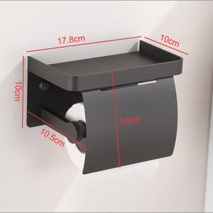 आधुनिक स्व-चिपकने वाला वाटरप्रूफ शौचालय पेपर धारक के साथ शेल्फ शौचालय रोल धारक शौचालय रोल धारक - Product Image 3