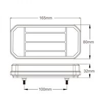 Feux arrière LED pour camion et remorque 12V 24V homologués E-MARK, feux de freinage, clignotants, feux stop, feux de recul avec câble