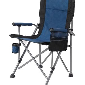 Chaise pliante d'extérieur, hauteur 93 cm, chaise de camping portable avec accoudoirs pour la pêche et les loisirs - Product Image 3