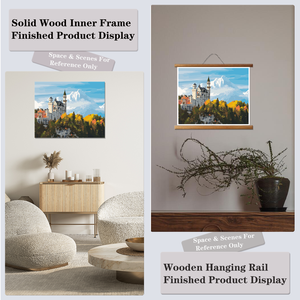 Paint by Numbers Castle and Snow Mountain Canvas Kit Rectangle Handmade Digital Printing Art DIY Scenery Painting - Product Image 6