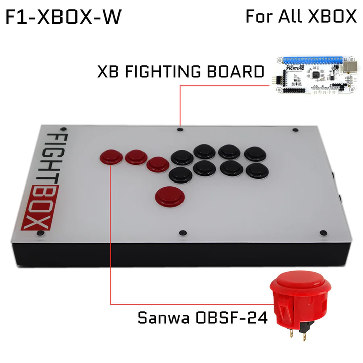 Fightbox F1 Arcade Joystick - Hitbox Style Game Controller