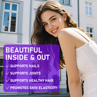 Poudre de Collagène Hydrolysé en Gros pour Usines avec Collagène Sodium Favorisant la Santé des Cheveux, de la Peau et des Ongles, Capsules et Poudre Sans Sucre