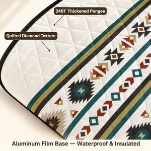 Bohemian Geometric Pattern Outdoor Picnic <b>Blanket</b> Waterproof Foldable Portable Mat with Handle for <b>Beach</b> Camping Park Travel - Product Image 2