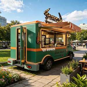 Chariot alimentaire électrique commercial alimenté par batterie, comptoir de service multifonctionnel pour la vente en gros et au détail lors de foires en plein air - Product Image 1