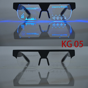 Lunettes lumineuses LD, monture noire, verres PC UV400, réglables, pour hommes, pour fêtes et spectacles, KG03 - Product Image 4