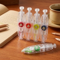 Ruban correcteur surligneur à pression, rechargeable, marqueur d'origine, longueur 6m, largeur 5mm, usage scolaire/bureau, 5 couleurs en stock