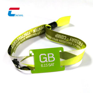 Logo personnalisé RFID NFC Carte Bracelet Polyester Tissu Tissé RFID Tag Bracelets pour Événement Festival - Product Image 3