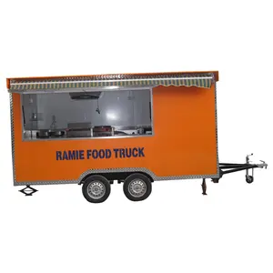 stainless steel mobile hot dog food truck with rolled fried ice cream machine food cart trailer electric food trucks