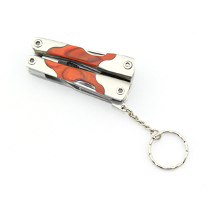 EDC — Mini porte-clé <span class=keywords><strong>multi</strong></span>-fonction en acier inoxydable, pince à outils en bois, manche en bois - Product Image 2