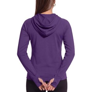 Sudadera Ligera Personalizada para Mujer, Manga Larga, para Entrenamiento, con Orificios para los Pulgares, Bolsillos, Protección Anti UV - Product Image 4