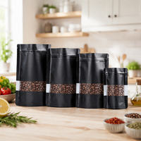 Prix d'usine – Sachet Doypack étanche avec fenêtre et fermeture éclair en papier kraft pour emballage de noix, poudres et snacks
