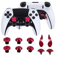 Joysticks métalliques et boutons arrière pour manette PS5 Edge, kit de remplacement des capuchons de joysticks analogiques, 6 joysticks, 4 boutons arrière