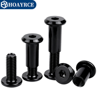 Vis à tête fraisée hexagonale en acier inoxydable 304 noir, écrou cylindrique M2-M8, fixation