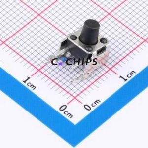 GT-TC101A-H075-L1 Tactile Switch Through hole,6x7.5mm Switch Single Pole Single Throw Round Button 1.6N Right Angle Insert - Product Image 1