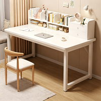 Bureau moderne avec étagère pour bureau à domicile, chambre d'étude, table d'écriture pour étudiant, table d'ordinateur, meuble de rangement pour petit espace