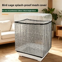 Housse de cage à oiseaux en maille pliable, anti-éclaboussures, carrée, universelle, motif étoile et lune, toutes saisons