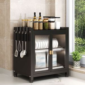 กล่องเก็บจานโลหะอเนกประสงค์ 3 ชั้น ป้องกันฝุ่น เป็นมิตรกับสิ่งแวดล้อม ดีไซน์เรียบง่าย ทันสมัย สำหรับวางบนเคาน์เตอร์ครัว ช่วยระบายน้ำ - Product Image 5