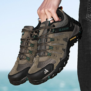 Chaussures de randonnée pour hommes en daim, résistantes à l'usure, pour la randonnée, la marche, la chasse, baskets tactiques - Product Image 3