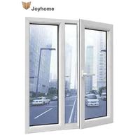 Fenêtre à battant moderne en PVC personnalisée, double vitrage trempé, durable et insonorisée, pour usage commercial et résidentiel
