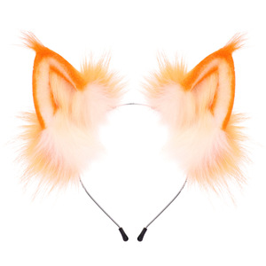 <span class=keywords><strong>Serre</strong></span>-tête en fourrure fait main avec oreilles <span class=keywords><strong>de</strong></span> <span class=keywords><strong>loup</strong></span> et <span class=keywords><strong>de</strong></span> renard, bandeau ajustable en peluche pour Halloween, cosplay, fête costumée, accessoire photo - Product Image 6