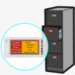 Étiqueteuse numérique pour classeur, étiqueteuse de fichiers à encre électronique, système d'étiquetage électronique E-Paper, étiquette de rayon électronique ESL pour solution de bureau intelligent sans papier - Product Image 1