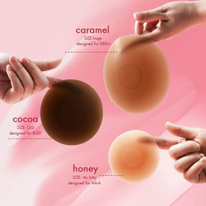 Cache-tétons en silicone adhésifs respirants sans couture pour temps chaud, anti-transpiration, invisibles, réutilisables, vente en gros OEM - Product Image 3