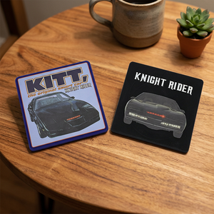 Customized Film Movie Collection Car Element Coaster <b>Set</b> <b>Square</b> Plastic Mats Retro Design Non-Slip Cup Pad - Product Image 1
