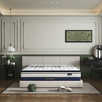 Matelas à ressorts ensachés OEM avec tissu jacquard tricoté, mousse haute densité, bordure en mousse ultra silencieuse