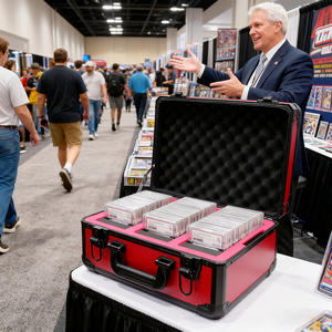 Tùy chỉnh 3 hàng sang trọng màu đỏ di động khung nhôm đồng xu phân loại thể thao giao dịch thẻ ngc BGS hiển thị lưu trữ hộp slab trường hợp - Product Image 5