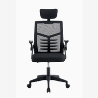 Chaise de bureau ergonomique pivotante moderne en maille avec appui-tête réglable, confortable pour le travail sur ordinateur
