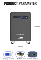 Système mural solaire tout-en-un de stockage d'énergie domestique de 7,5 kWh avec onduleur hybride intégré pour maisons hors réseau Port de communication CAN