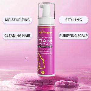 Tùy Chỉnh Tóc Xoăn Điều Trị Phong Cách Sản Phẩm Mouss Rượu Miễn Phí Nhãn Hiệu Riêng Curling Tóc Mousse Tạo Kiểu Tóc Bọt - Product Image 3