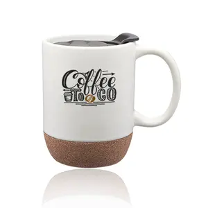 14 OZ Sublimation Mugs with Removeable Cork Bottom and Splash