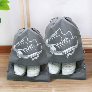 Wholesale Waterproof Dustproof Durable Travel Storage Pouch Non Woven Drawstring Travel Shoe <b>Bag</b> - Product Image 2