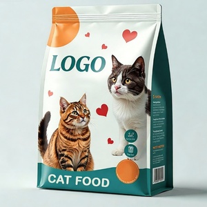 Factory Custom Printed 1kg-20kg Flat Bottom Mylar Stand up Pouch Resealable Zipper for Dog Cat Fish Bird Pet Food <b>Packaging</b> <b>Bag</b> - Product Image 1