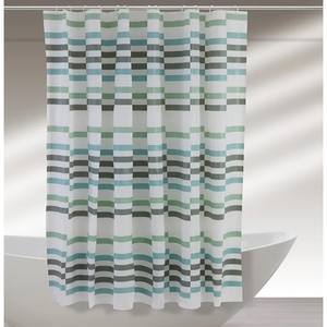 Rideau de douche en PEVA 180x200 cm à rayures multicolores - Product Image 1