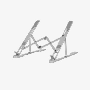 Nouveau support d'ordinateur portable vertical ergonomique réglable et portable, gris, en aluminium et silicone, pour ordinateur portable, table de bureau, protection - Product Image 1