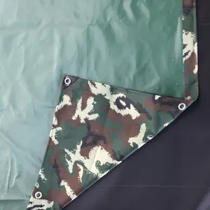 Fabric Stock Waterproof Fabric Tent Camouflage Tarp Waterproof Canvas Tarp Plain Woven 5cm Sewing Hem