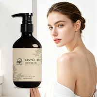Huile de Bain Liquide Bio aux Herbes Parfum Boisé 300ml, Vitamine E Réparatrice pour la Barrière Cutanée, Anti-Dessèchement et Anti-Démangeaisons, Hydratant Corporel OEM