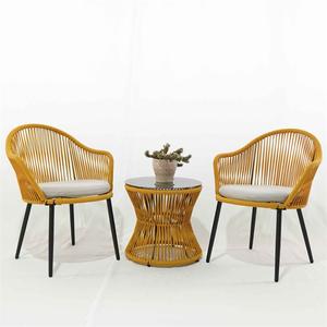 Acapulco-Table basse et table de bistro en rotin gris et acier-Mobilier d'extérieur moderne pour hôtel et appartement - Product Image 3