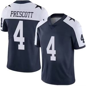 قميص رياضي قصير الأكمام للرجال لكرة القدم الأمريكية، مريح وذو أداء عالي # 17 ألين # 0 كولمان ستيتشد أول - Product Image 3