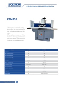 เครื่องเจาะกัดบล็อกกระบอกสูบแบบพิเศษ KSM850 สำหรับรถจักรยานยนต์และรถยนต์ เครื่องขัดผิวบล็อกกระบอกสูบ - Product Image 3