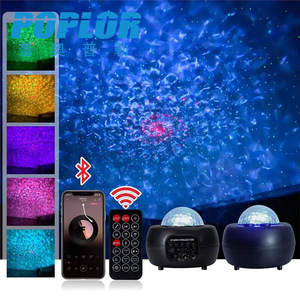 Poplor Starry Projector RGBW <b>LED</b> Music <b>Light</b> With Remote Control <b>For</b> <b>Room</b> Ambient Lighting - Product Image 1